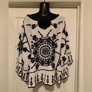 Beautiful Embroidered Cape Top
